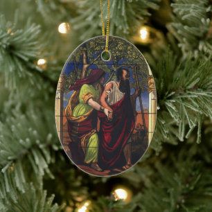 Ornamento De Cerâmica Tobit Cego e Esposa Anna, Religião Antiga