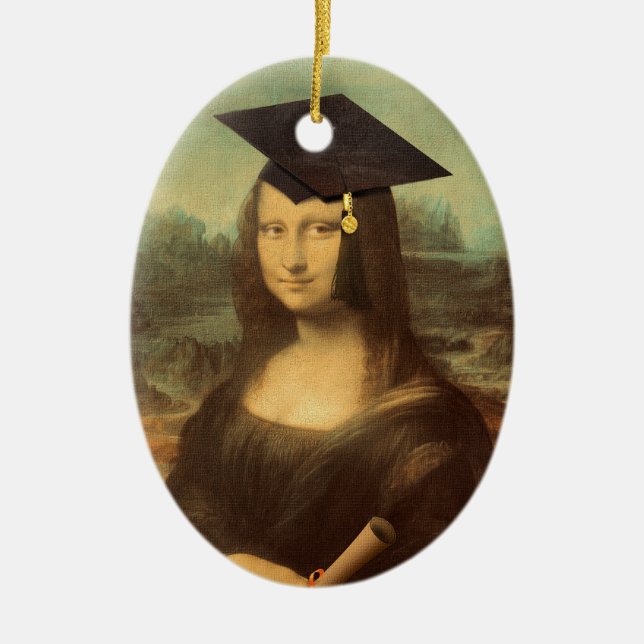 Ornamento De Cerâmica Toca da Mona Lisa Graduação (Frente)
