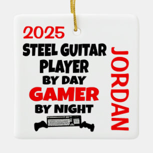 Ornamento De Cerâmica Tocador de Guitarra de Aço Jogador
