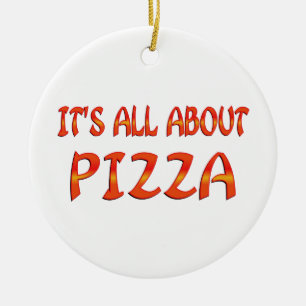 Ornamento De Cerâmica Toda sobre a pizza