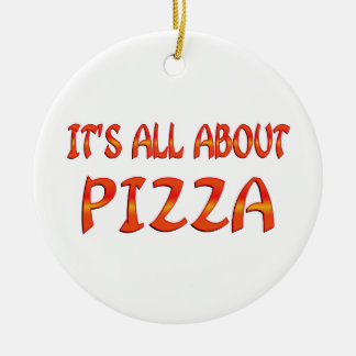 Ornamento De Cerâmica Toda sobre a pizza