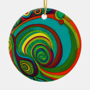 Ornamento De Cerâmica Todas As Cores Do Groovy 1110