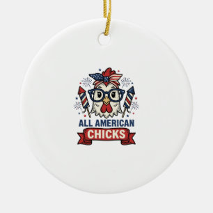 Ornamento De Cerâmica Todas as Galinhas Americanas Desenho Vetorial de G