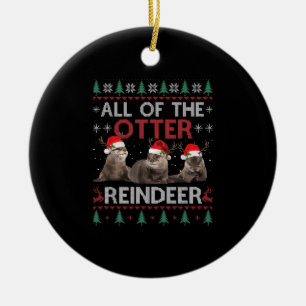 Ornamento De Cerâmica Todas As Outras Reindeer De Natal Feias Pajamas Xm