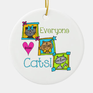 Ornamento De Cerâmica Todo Mundo Adora Gatos