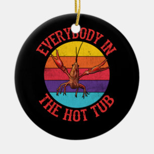 Ornamento De Cerâmica Todo Mundo No Peixe-Gato Quente Comendo