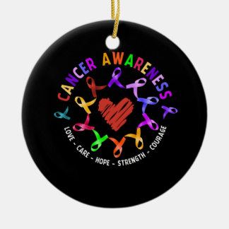 Ornamento De Cerâmica Todos Os Canceres De Luta Contra A Consciência Do