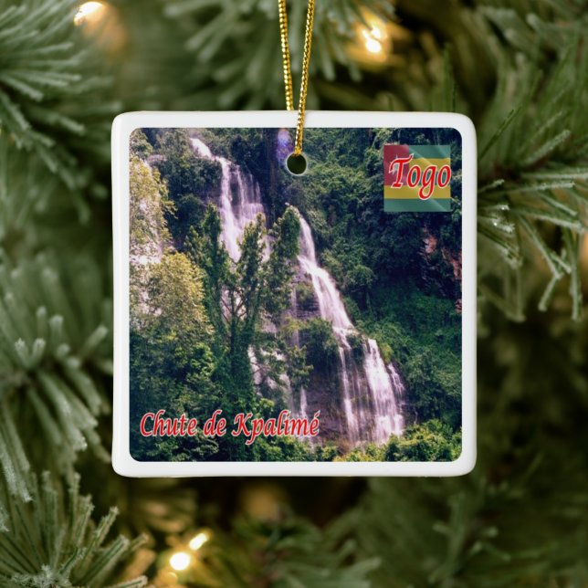 Ornamento De Cerâmica TOGO zTG003, quedas de Kpalimé, África, geladeira (Árvore)