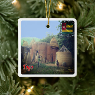 Ornamento De Cerâmica TOGO zTG008, Taberma House, África,