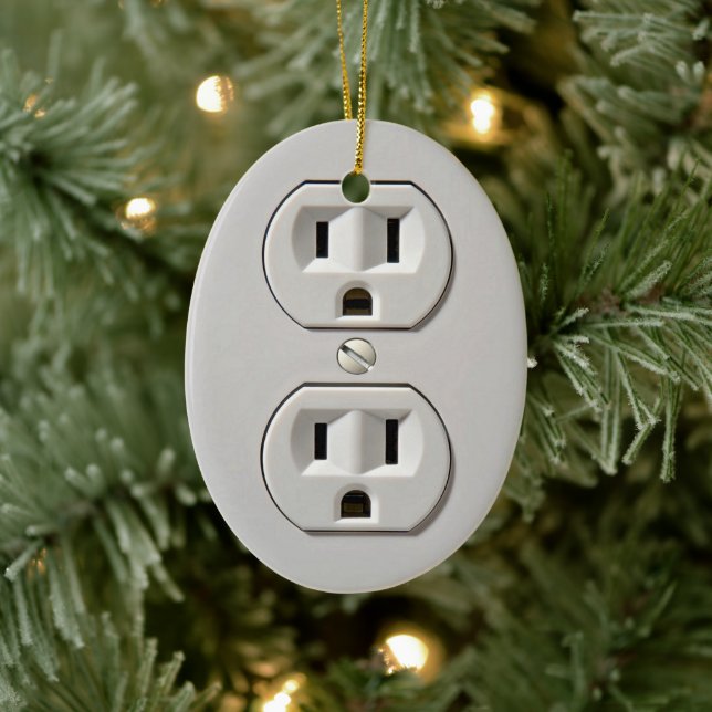 Ornamento De Cerâmica Toma de Eletrecidade Plug-in (Árvore)