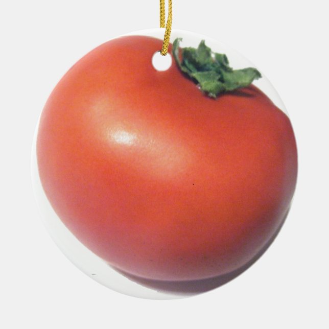 Ornamento De Cerâmica Tomate Vermelho (Frente)