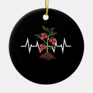 Ornamento De Cerâmica Tomates Plant Hearbeat