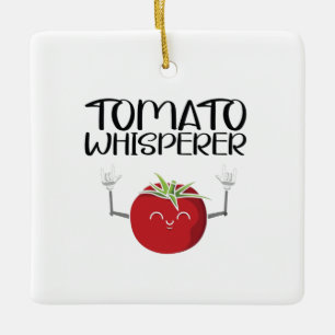 Ornamento De Cerâmica Tomato Whisperer