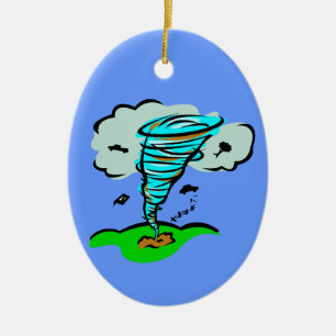 Ornamento De Cerâmica Tornado Twister Storm Chaser Flying Objects