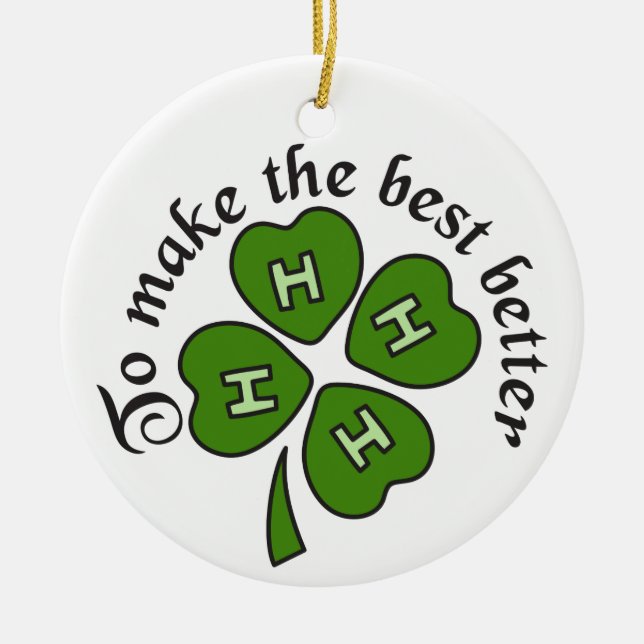 Ornamento De Cerâmica Torne O Melhor (Frente)