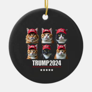 Ornamento De Cerâmica Torne os gatos seguros novamente a eleição de Maga
