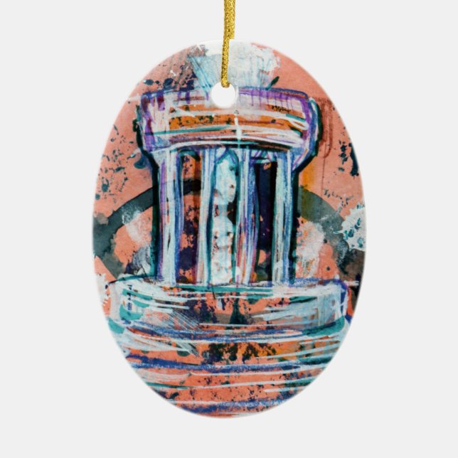 Ornamento De Cerâmica Torneio Memorial do Marshall Michigan Brooks (Frente)