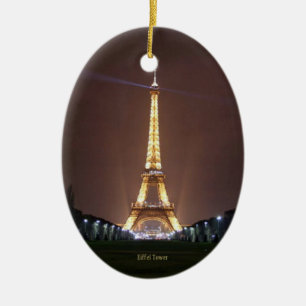 Ornamento De Cerâmica Torre Eiffel à Noite