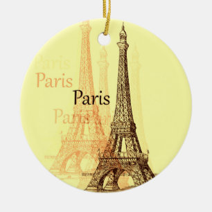 Ornamento De Cerâmica Torre Eiffel, Paris, França