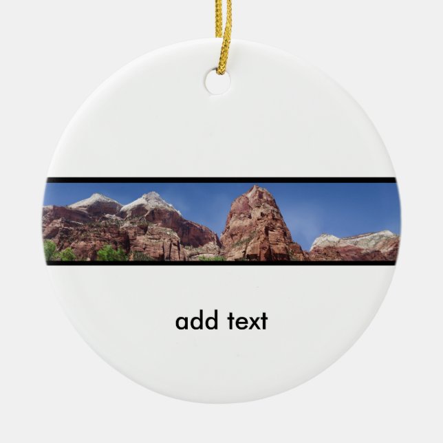 Ornamento De Cerâmica Torres da Virgem Panorâmica (Frente)