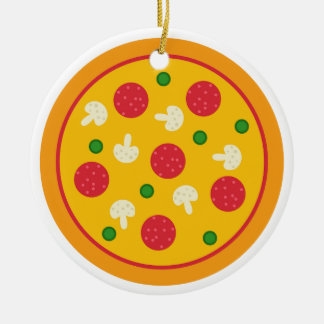 Ornamento De Cerâmica Torta de Pizza