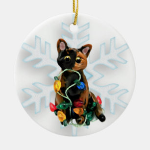 Ornamento De Cerâmica Tortie Cat Tortoisesinferno