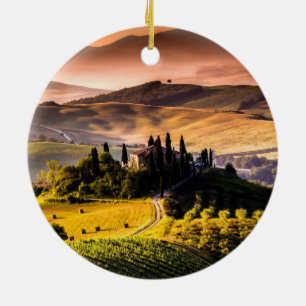 Ornamento De Cerâmica Toscana, Itália, fotografia paisagística
