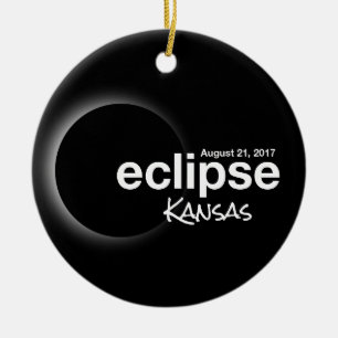 Ornamento De Cerâmica Total Solar Eclipse 2017 - Kansas