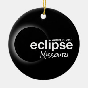 Ornamento De Cerâmica Total Solar Eclipse 2017 - Missouri
