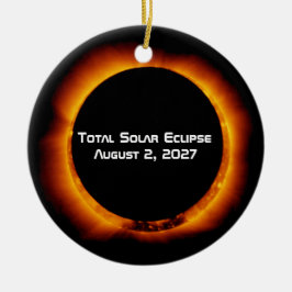 Ornamento De Cerâmica Total Solar Eclipse of the Century 2027