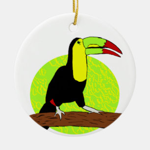 Ornamento De Cerâmica Toucan