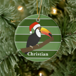 Ornamento De Cerâmica Toucan - Especial de Natal