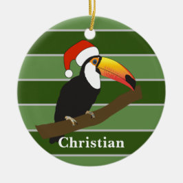 Ornamento De Cerâmica Toucan - Especial de Natal