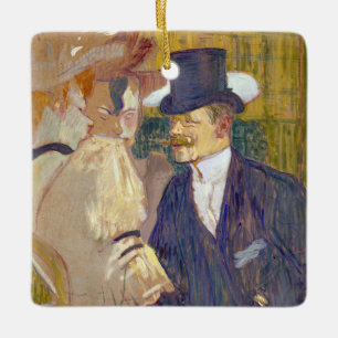 Ornamento De Cerâmica Toulouse-Lautrec - O Inglês no Rouge