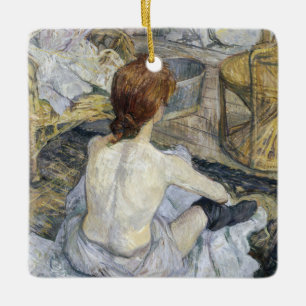 Ornamento De Cerâmica Toulouse-Lautrec - Ruiva / A Toilette