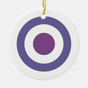 Ornamento De Cerâmica Touro Olho Roxo