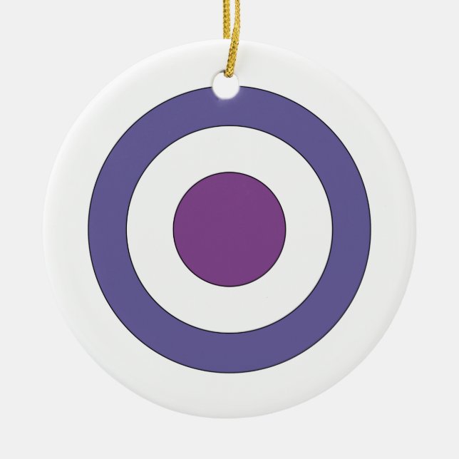 Ornamento De Cerâmica Touro Olho Roxo (Frente)