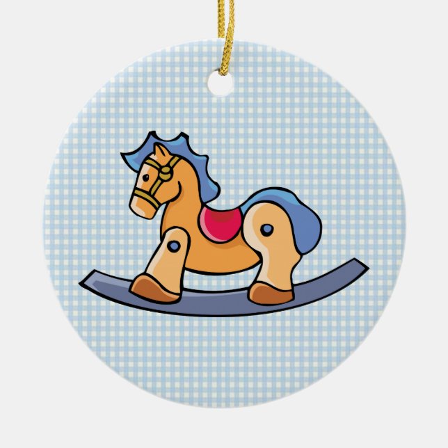 Ornamento De Cerâmica Toy Rocking Horse (Frente)