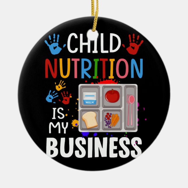 Ornamento De Cerâmica Trabalhador de Café Escolar Almoço Dama de Comida  (Frente)