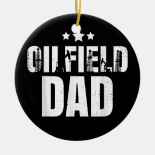 Ornamento De Cerâmica Trabalhadores do ramo petroleiro Oilfield Pai Oilf