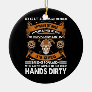 Ornamento De Cerâmica Trabalhar Meu Artesanato Me Permite O Woodturner