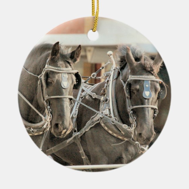 Ornamento De Cerâmica Trabalho em equipe (Frente)