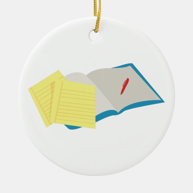 Ornamento De Cerâmica Trabalhos de casa (Frente)