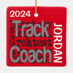 Ornamento De Cerâmica Track Coach Extraordinaire PERSONALIZADO