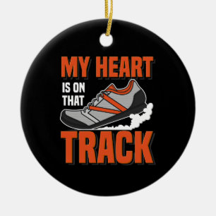Ornamento De Cerâmica Track E Esporte De Campo