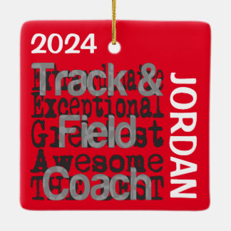 Ornamento De Cerâmica Track e Field Coach Extraordinaire PERSONALIZADO