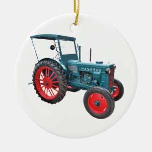 Ornamento De Cerâmica Tractor