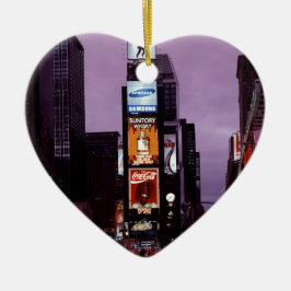 Ornamento De Cerâmica Tráfego na Times Square de Nova York à noite