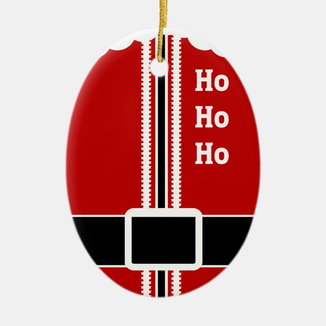 Ornamento De Cerâmica Traje de Papai Noel (Frente)