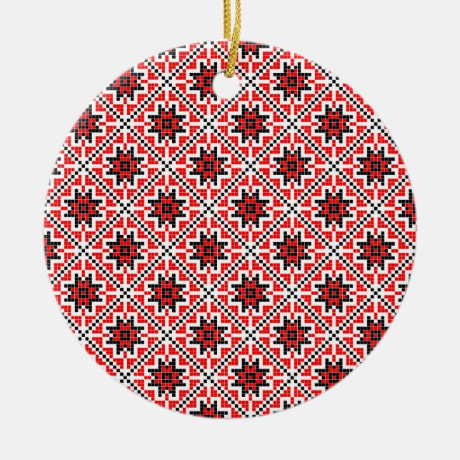 Ornamento De Cerâmica traje étnico tradicional romano motif sem costura (Frente)